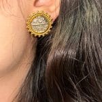 گوشواره ترکیب طلا و نقره