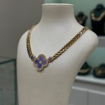 گردنبند ونکلیف سنگ بنفش